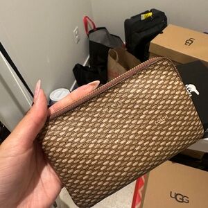 Coach Brown Wristlet Clutch